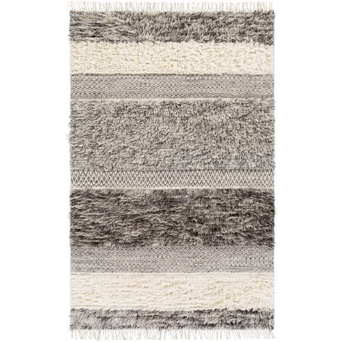 Catalina Striped Handmade Flatweave Wool Cream/Gray/Brown Area Rug & Reviews AllModern